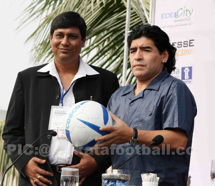 Maradona in Kolkata 2008: kolkatafootball.com