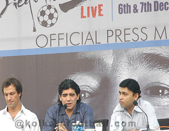 Maradona in Kolkata 2008: kolkatafootball.com
