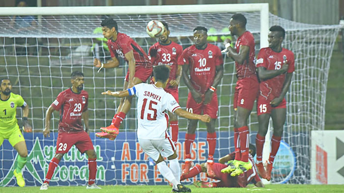 24.02.2022 : CHURCHILL BROTHERS -<b><font color=red> 2-1 </b></font>- AIZAWL FC : kolkatafootball.com
