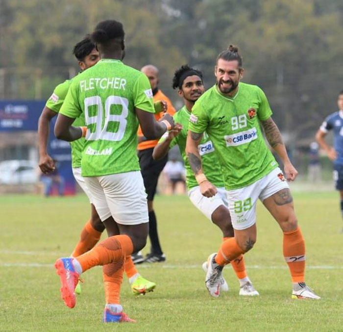 
12/03/2022 : GOKULAM KERALA FC <b><font color=red> 6-2 </b></font> KENKRE FC : kolkatafootball.com