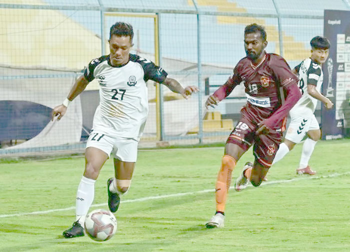 25.02.2022 : MOHAMMEDAN SC -<b><font color=red> 1-1 </b></font> GOKULAM KERALA FC : kolkatafootball.com