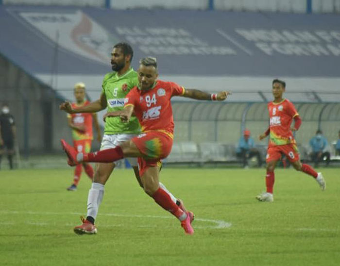 21.02.2022 : TRAU FC -<b><font color=red> 2-3 </b></font>- GOKULAM KERALA FC : kolkatafootball.com