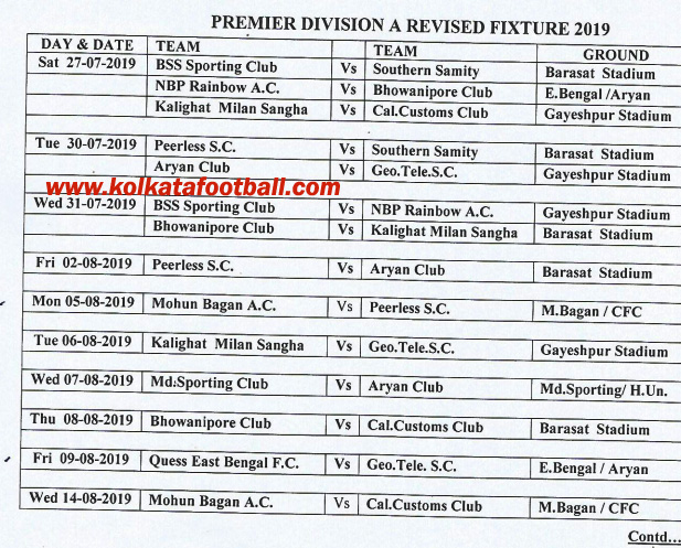  ifa cfl premier-a revised fixture 2019-20