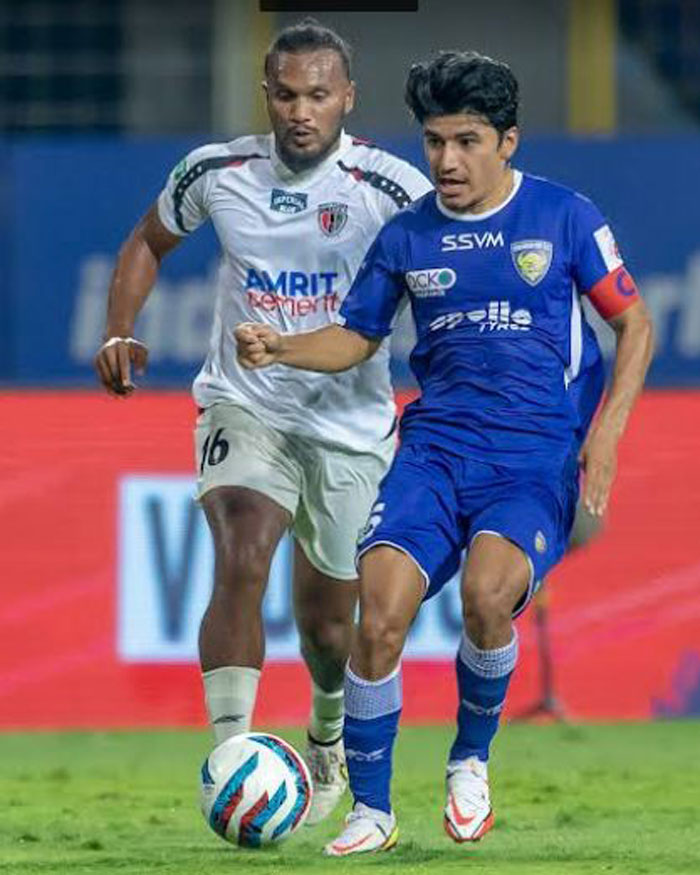 
MATCH-68 : 22.01.22 : CHENNAIYIN FC  <b> <font color=red> 2-1 </b></font> NORTH EAST UNITED  : kolkatafootball.com