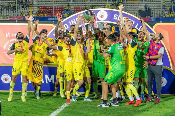 
<b>FINAL:</b>20/03/2022: KERALA BLASTERS-<b><font color=red> 1-1, (1-3 - pen) </b></font>-HYDERABAD FC : kolkatafootball.com