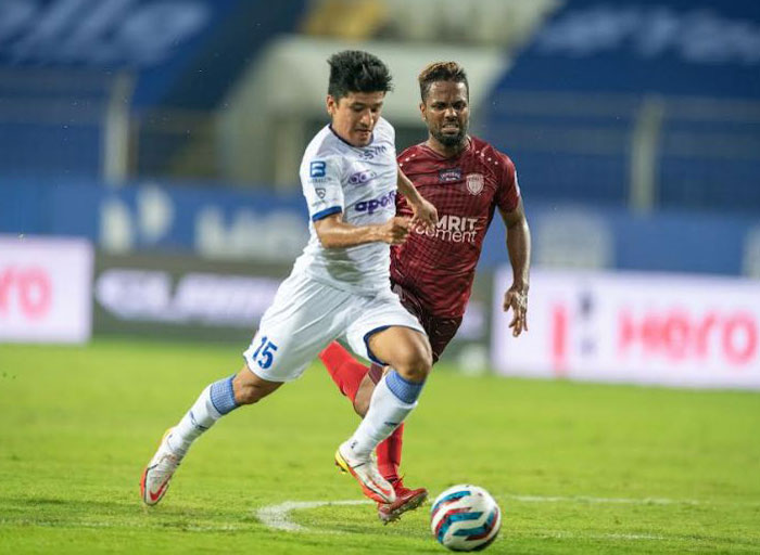 29/11/2021 : NORTH EAST UNITED FC - (<b> <font color=red> 1-2 </b></font>) - CHENNAIYIN FC : kolkatafootball.com