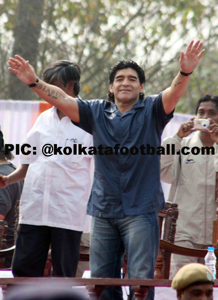 Maradona in Kolkata 2008: kolkatafootball.com