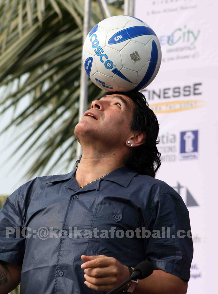 Maradona in Kolkata 2008: kolkatafootball.com