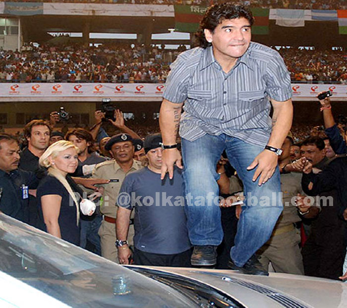 Maradona in Kolkata 2008: kolkatafootball.com