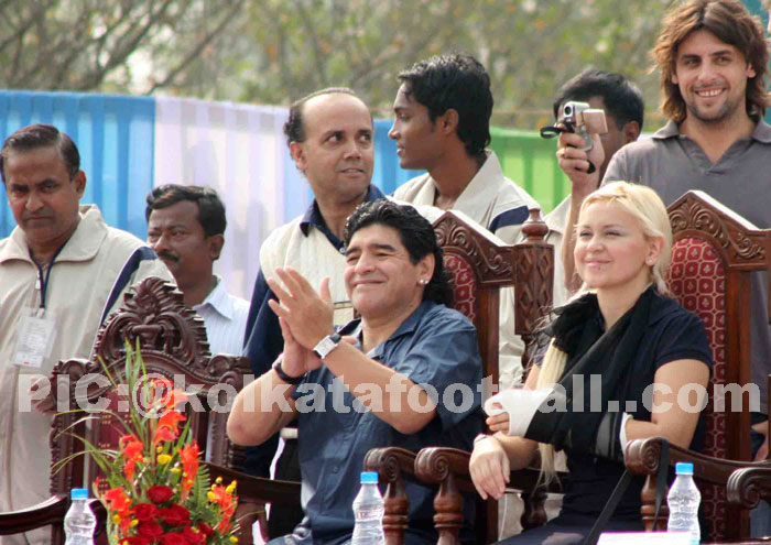 Maradona in Kolkata 2008: kolkatafootball.com