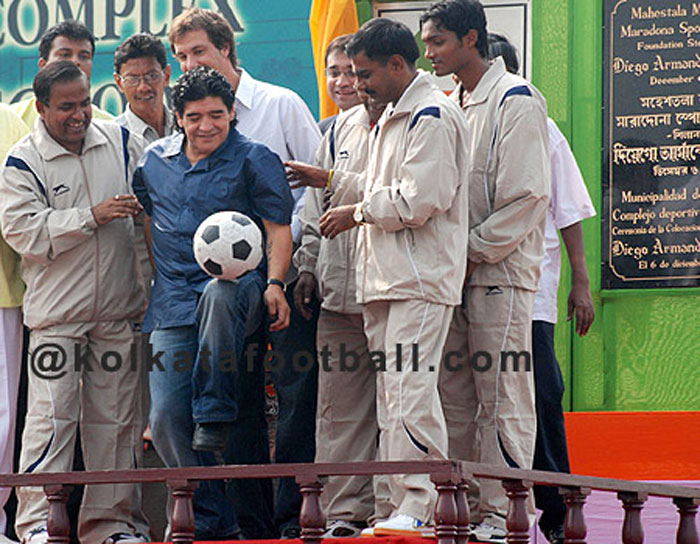 Maradona in Kolkata 2008: kolkatafootball.com